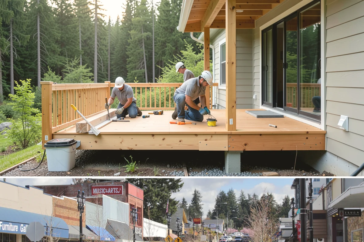 Transom Window Installation in Bothell, King County, WA - Transom installs that open the exterior wall are best scheduled during drier weather to keep framing protected.