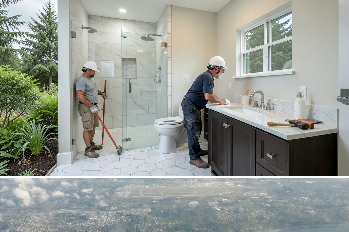 Transom Window Installation in Burien, King County, WA - Transom installs that open the exterior wall are best scheduled during drier weather to keep framing protected.