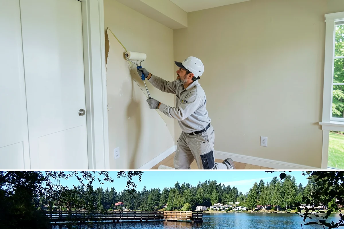 Transom Window Installation in Federal Way, King County, WA - Transom installs that open the exterior wall are best scheduled during drier weather to keep framing protected.