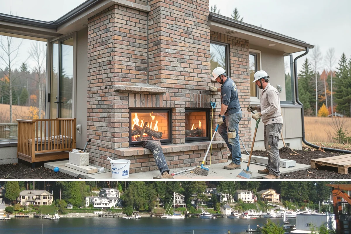 Transom Window Installation in Gig Harbor, Pierce County, WA - Transom installs that open the exterior wall are best scheduled during drier weather to keep framing protected.