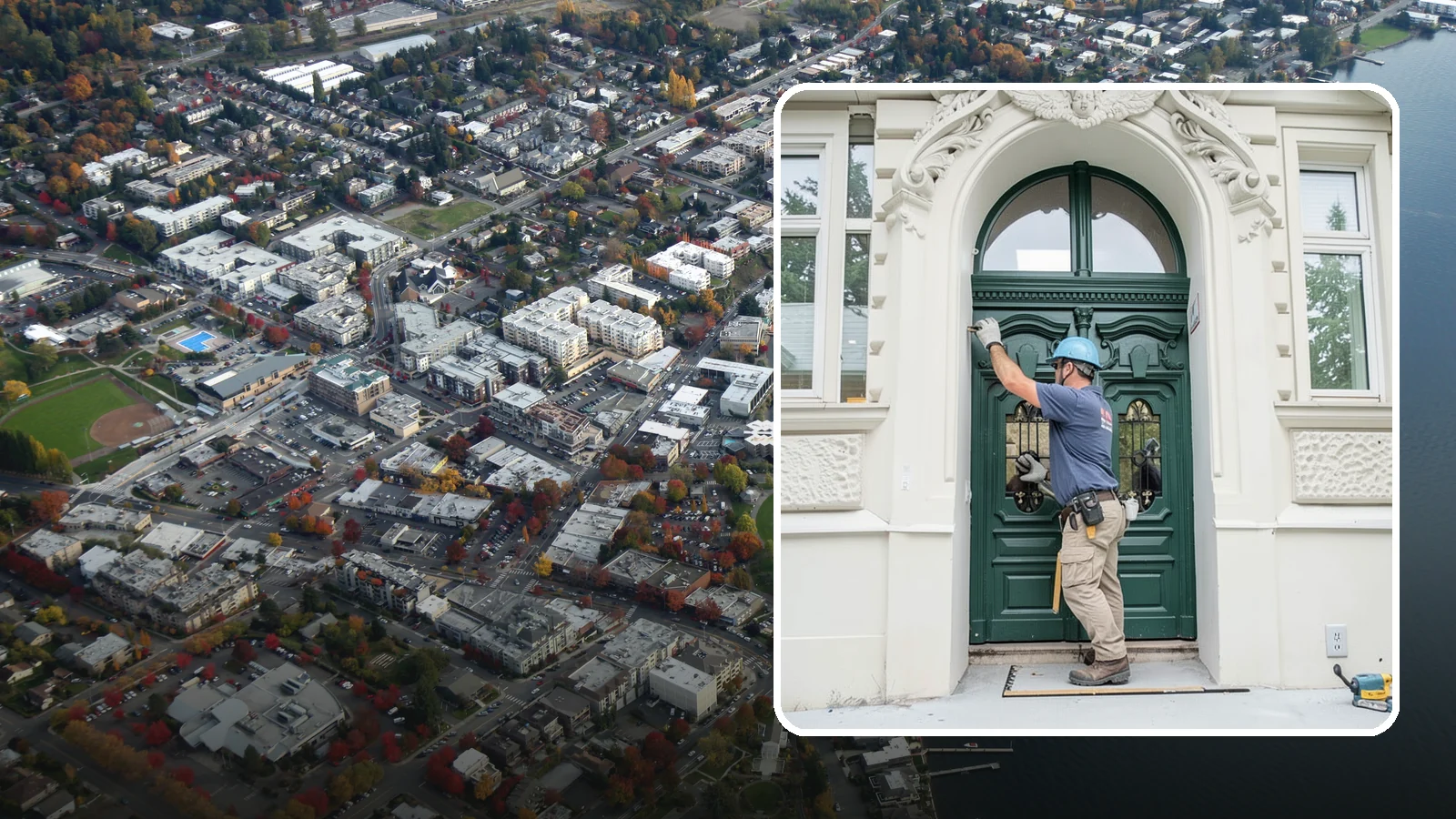 Transom Window Installation in Kirkland, King County, WA - Installing decorative transom windows above doors or windows to add daylight and architectural character.