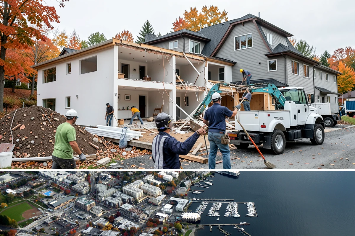 Transom Window Installation in Kirkland, King County, WA - Transom installs that open the exterior wall are best scheduled during drier weather to keep framing protected.