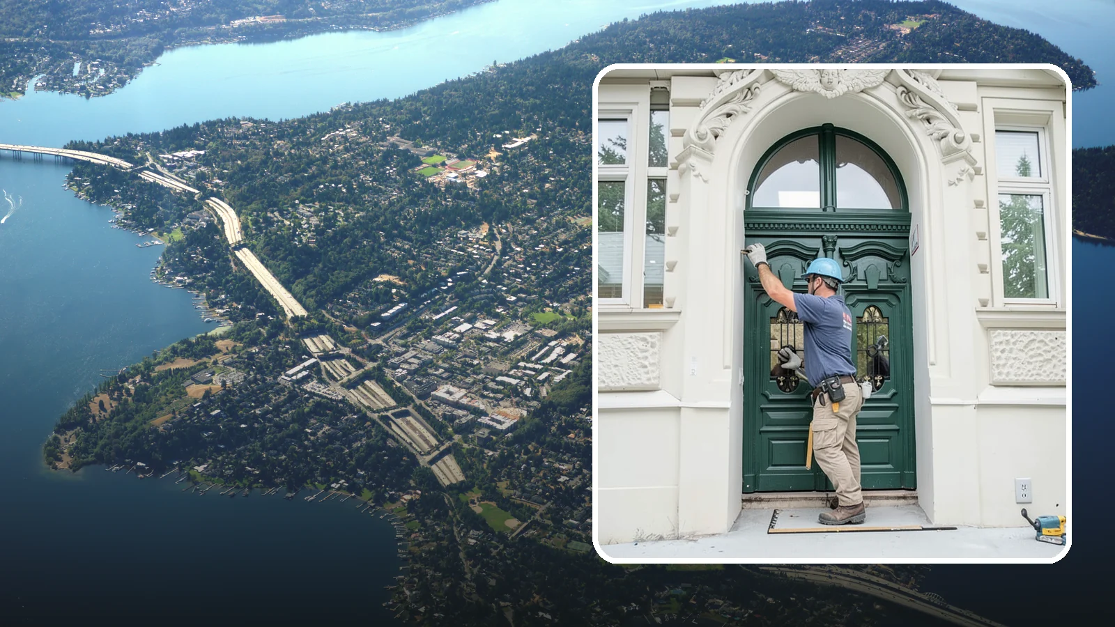 Transom Window Installation in Mercer Island, King County, WA - Installing decorative transom windows above doors or windows to add daylight and architectural character.