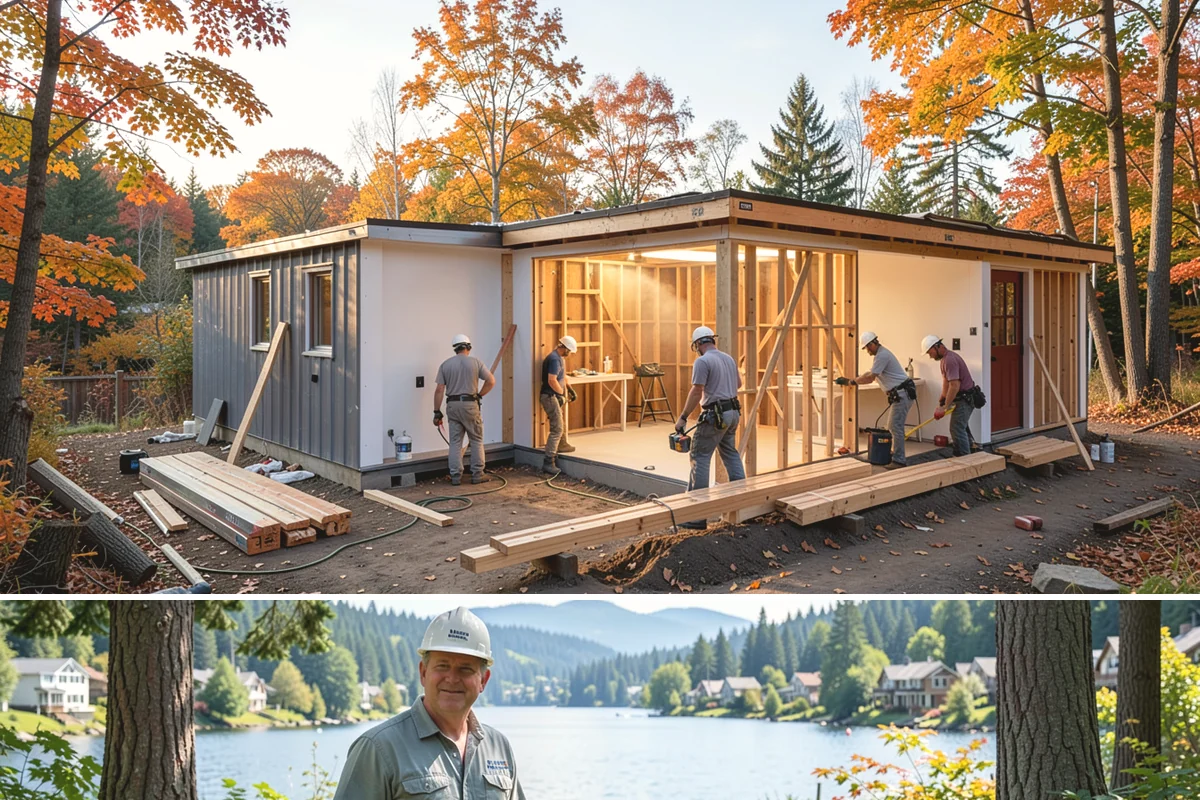 Transom Window Installation in Milton, King County, WA - Transom installs that open the exterior wall are best scheduled during drier weather to keep framing protected.