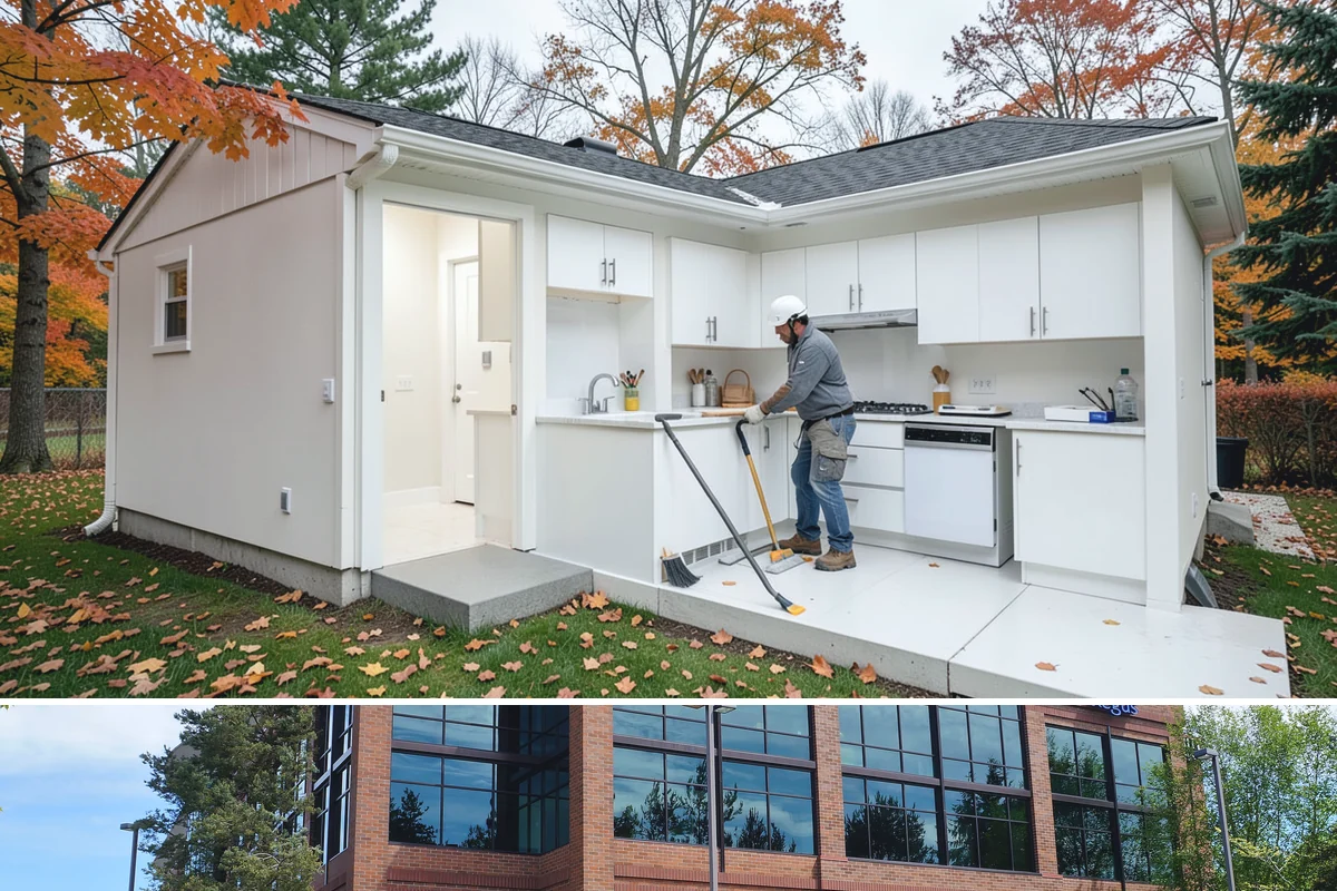 Transom Window Installation in Mountlake Terrace, Snohomish County, WA - Transom installs that open the exterior wall are best scheduled during drier weather to keep framing protected.