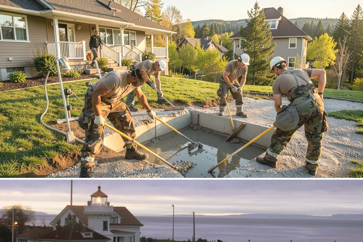 Transom Window Installation in Mukilteo, Snohomish County, WA - Transom installs that open the exterior wall are best scheduled during drier weather to keep framing protected.