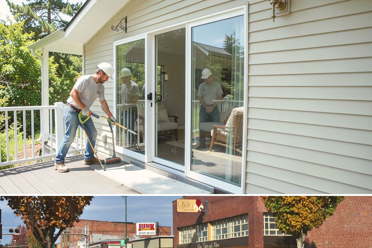 Transom Window Installation in Puyallup, Pierce County, WA - Transom installs that open the exterior wall are best scheduled during drier weather to keep framing protected.
