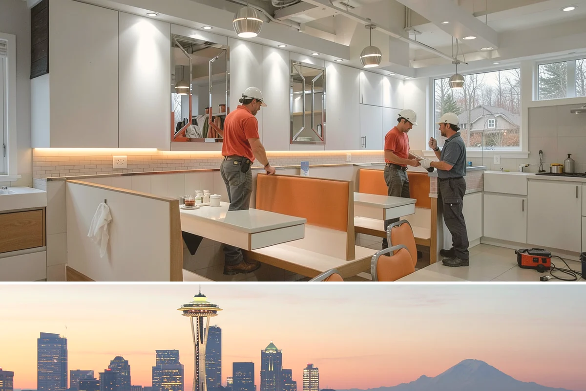 Transom Window Installation in Seattle, King County, WA - Transom installs that open the exterior wall are best scheduled during drier weather to keep framing protected.