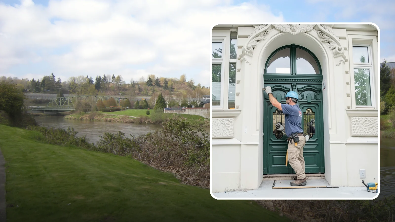 Transom Window Installation in Tukwila, King County, WA - Installing decorative transom windows above doors or windows to add daylight and architectural character.