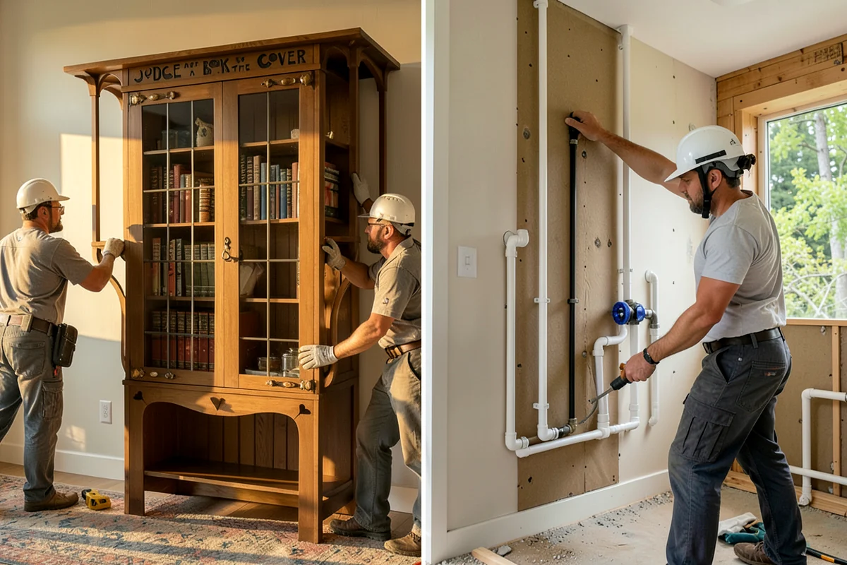 Trash Pull-Out Installation in Lyman, Skagit County, WA - Select the cabinet and measure the interior