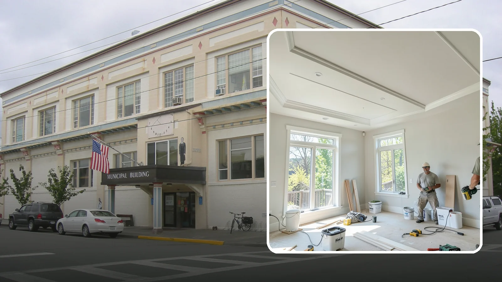 Tray Ceiling Construction in Anacortes, Skagit County, WA - A recessed tray ceiling that adds subtle height, elegance, and visual interest to a room.