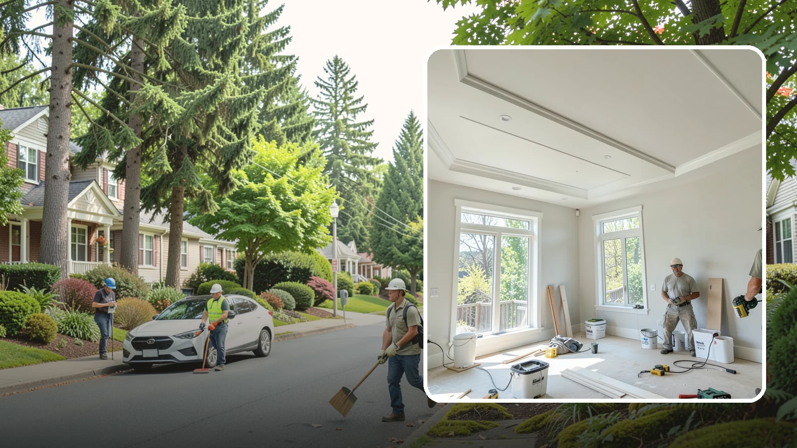 Tray Ceiling Construction in Beaux Arts Village, King County, WA - A recessed tray ceiling that adds subtle height, elegance, and visual interest to a room.