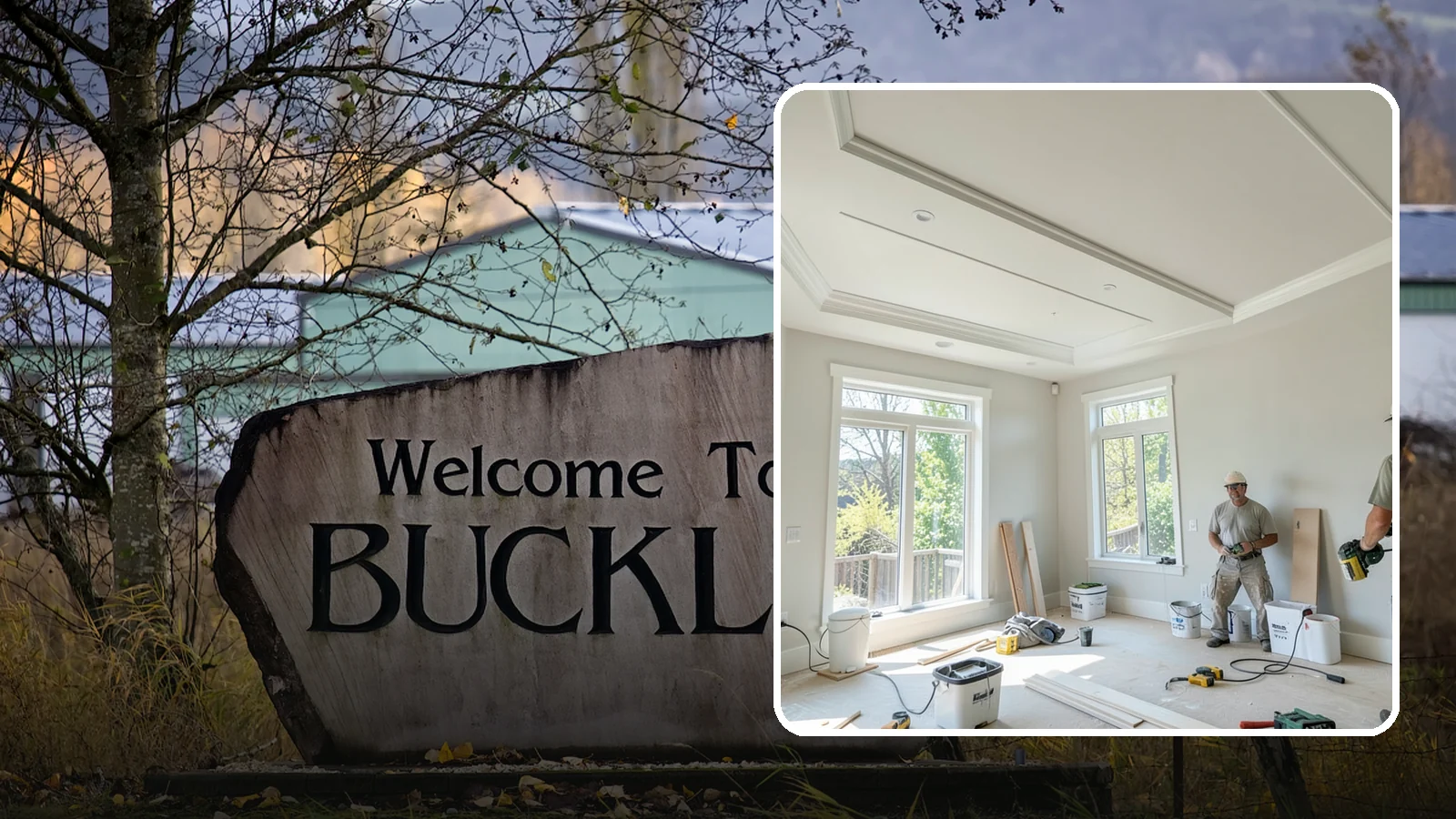 Tray Ceiling Construction in Buckley, Pierce County, WA - A recessed tray ceiling that adds subtle height, elegance, and visual interest to a room.