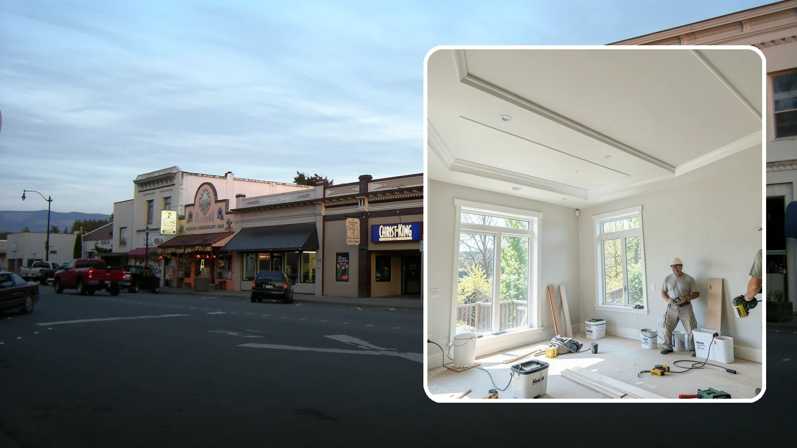 Tray Ceiling Construction in Burlington, Skagit County, WA - A recessed tray ceiling that adds subtle height, elegance, and visual interest to a room.