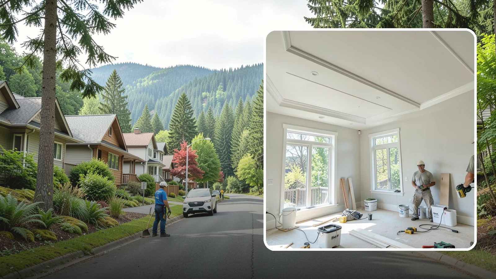 Tray Ceiling Construction in Darrington, Snohomish County, WA - A recessed tray ceiling that adds subtle height, elegance, and visual interest to a room.
