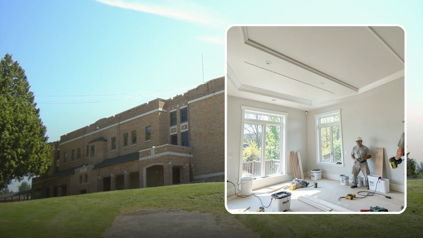 Tray Ceiling Construction in Maple Valley, King County, WA - A recessed tray ceiling that adds subtle height, elegance, and visual interest to a room.
