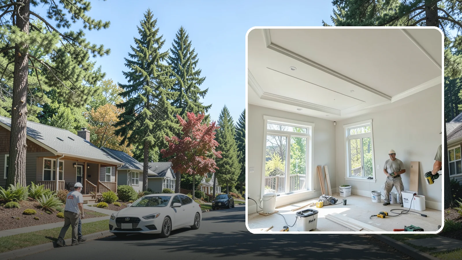 Tray Ceiling Construction in Orting, Pierce County, WA - A recessed tray ceiling that adds subtle height, elegance, and visual interest to a room.