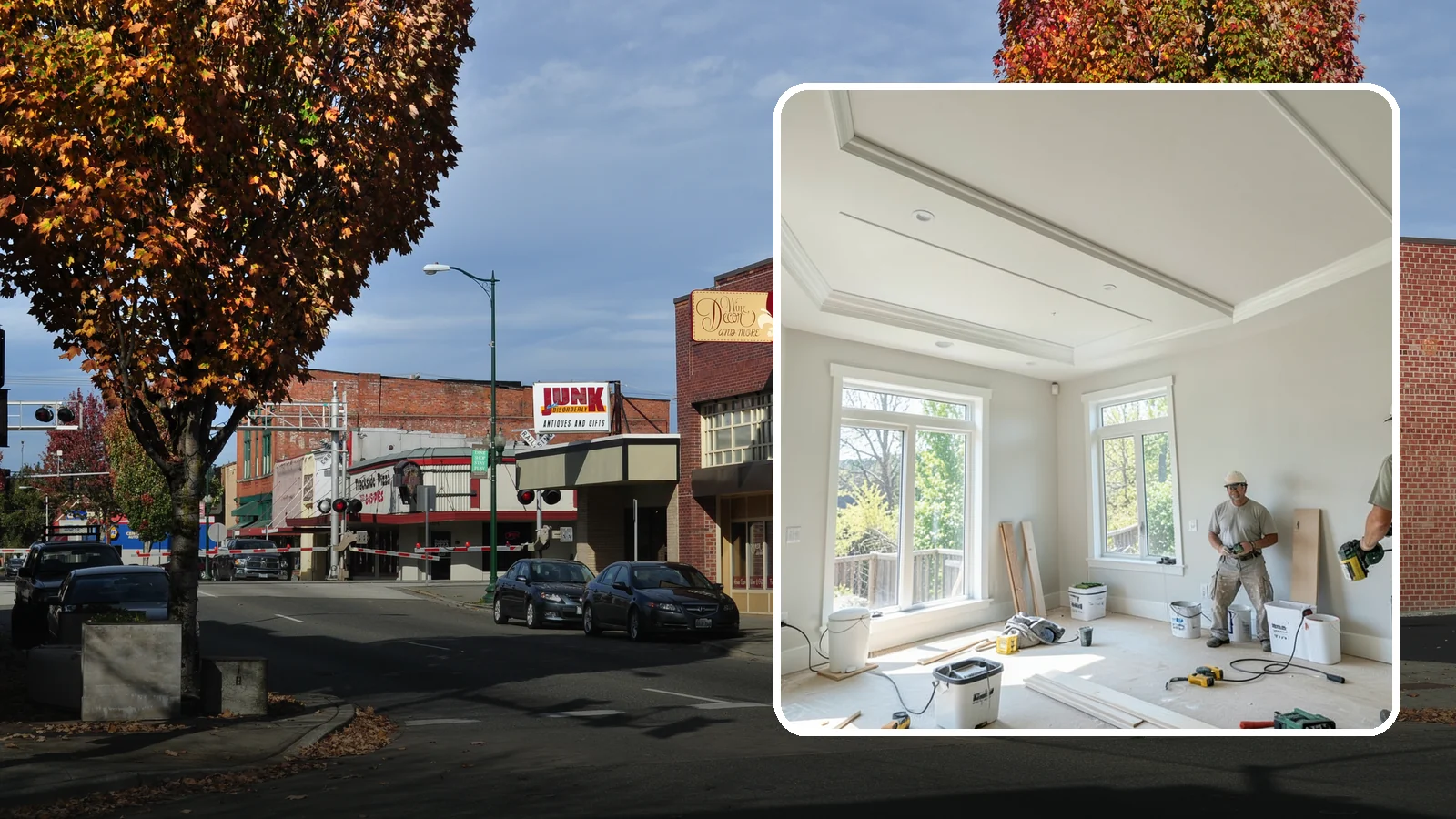 Tray Ceiling Construction in Puyallup, Pierce County, WA - A recessed tray ceiling that adds subtle height, elegance, and visual interest to a room.