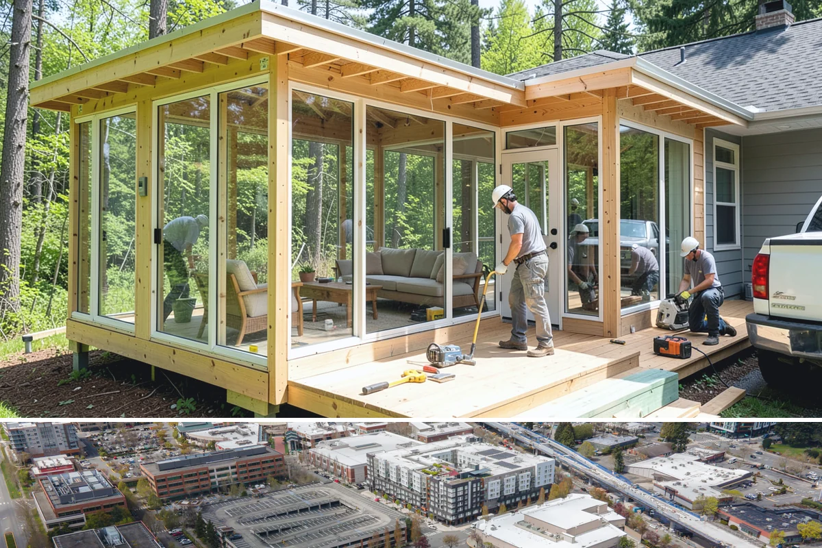 Tray Ceiling Construction in Redmond, King County, WA - Tray ceiling construction is indoor work suited to any time of year.