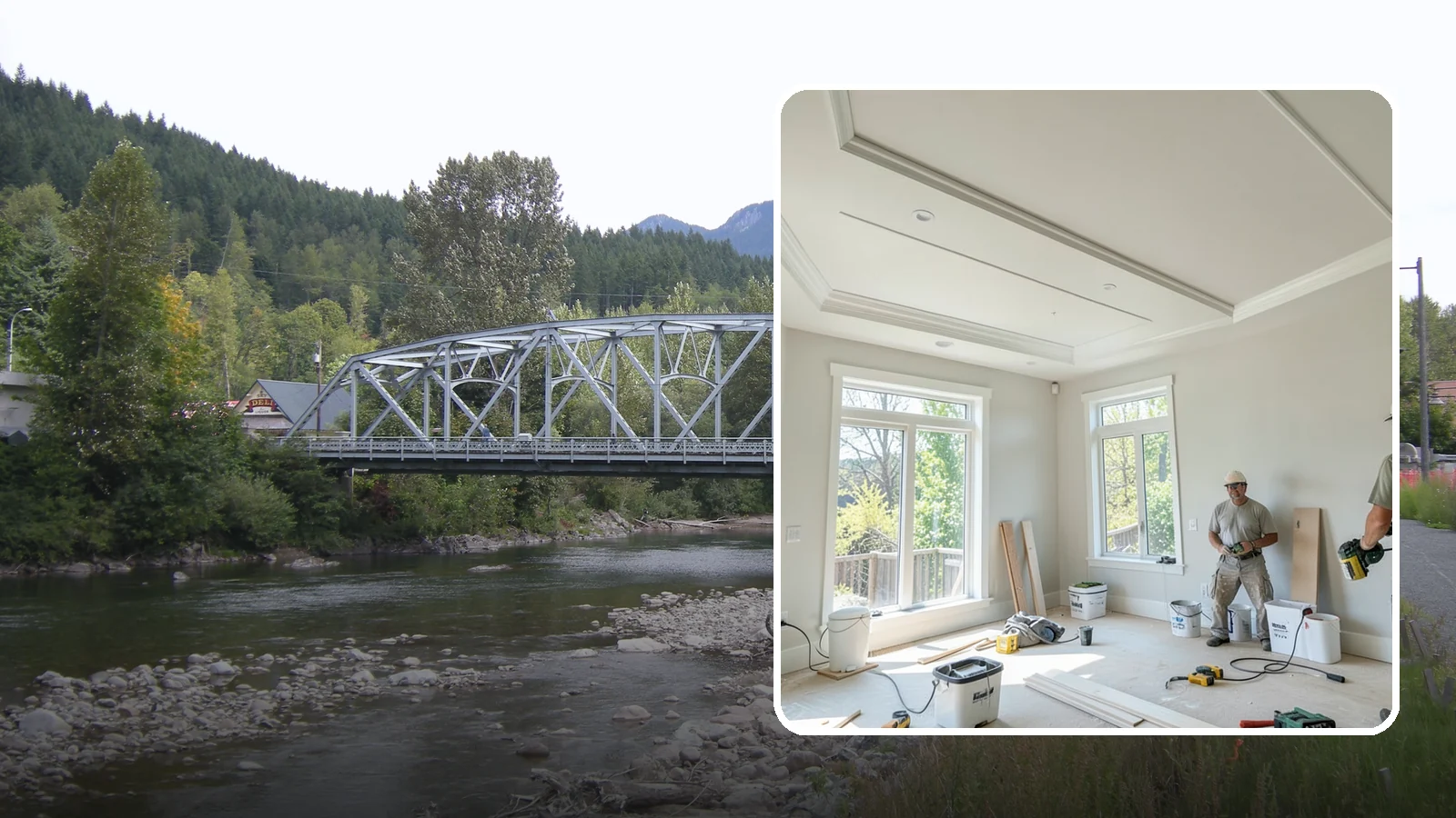 Tray Ceiling Construction in Skykomish, King County, WA - A recessed tray ceiling that adds subtle height, elegance, and visual interest to a room.