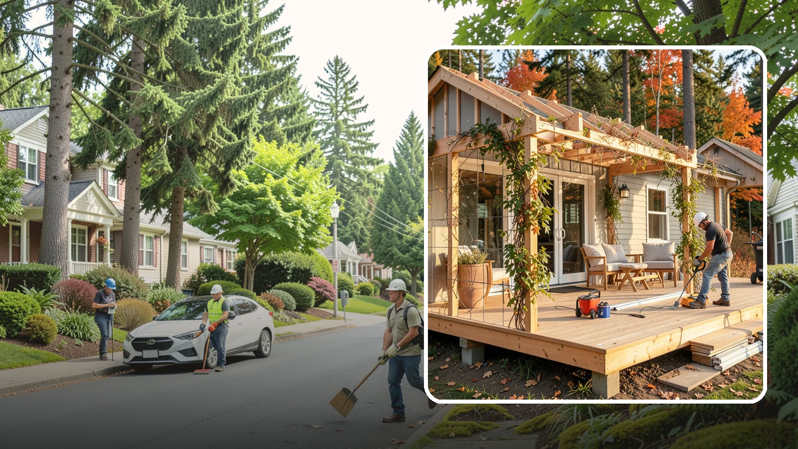 Trellis Construction in Beaux Arts Village, King County, WA - A sturdy custom trellis that supports climbing plants and adds architectural texture to your outdoor space.