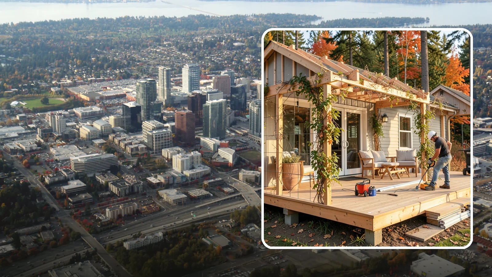Trellis Construction in Bellevue, King County, WA - A sturdy custom trellis that supports climbing plants and adds architectural texture to your outdoor space.