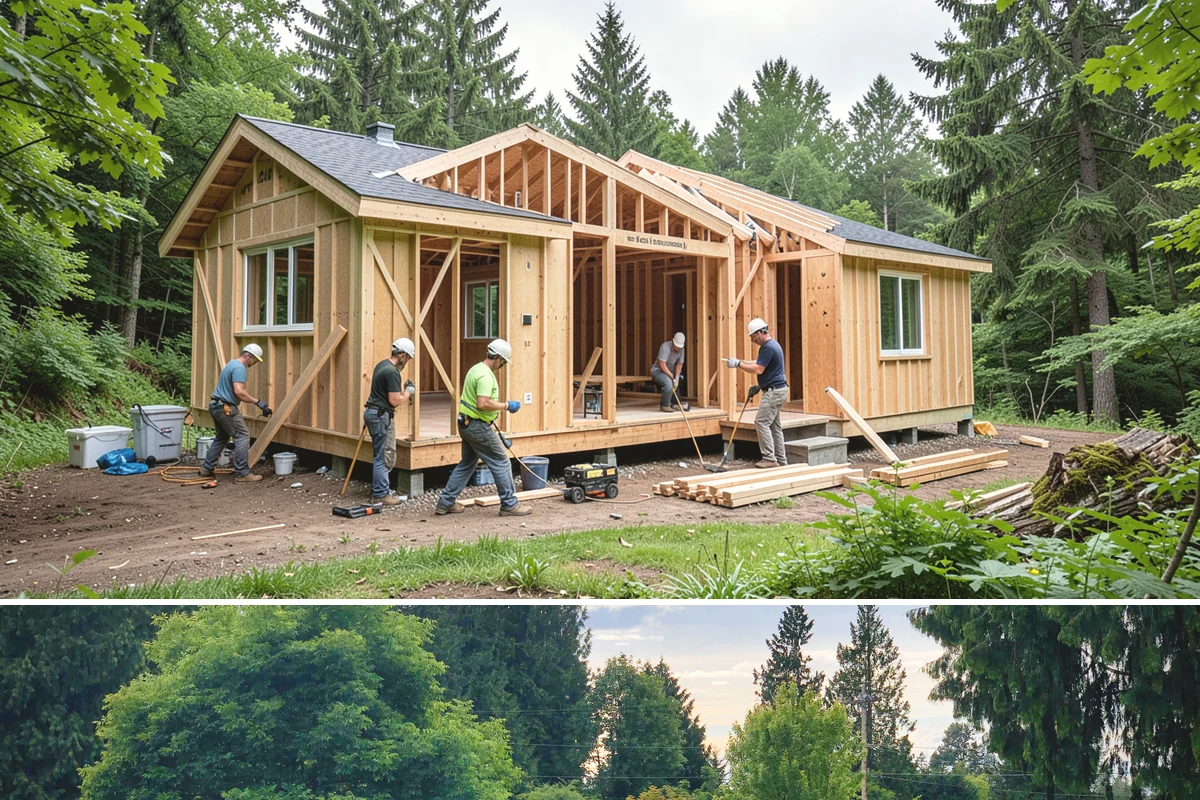 Trellis Construction in Bonney Lake, Pierce County, WA - Early-season installation gives finishes time to set before spring planting takes hold.
