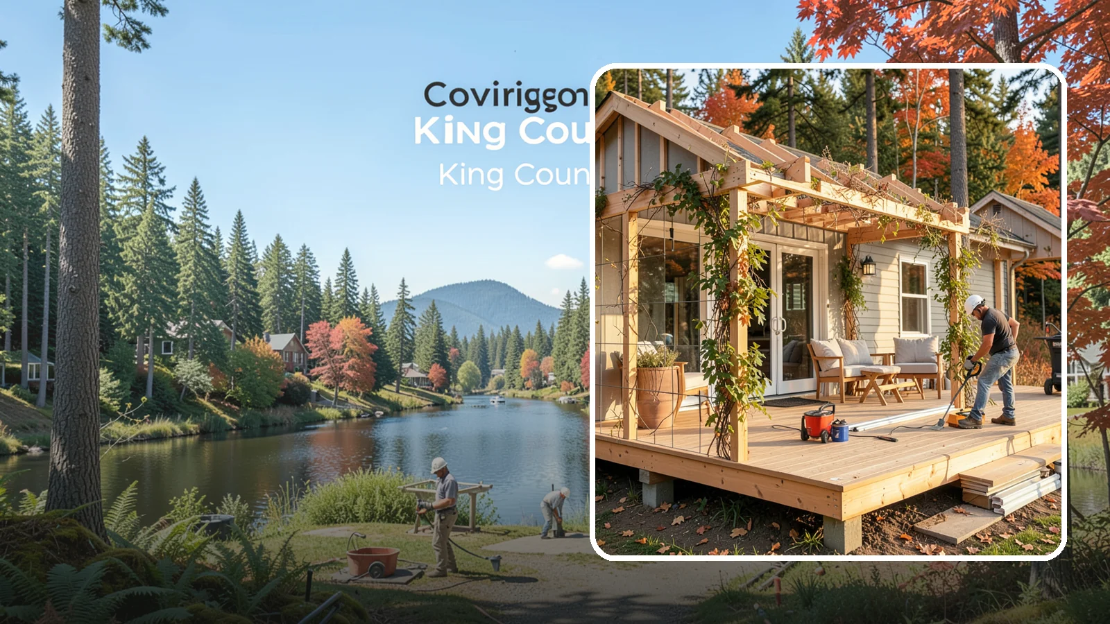 Trellis Construction in Covington, King County, WA - A sturdy custom trellis that supports climbing plants and adds architectural texture to your outdoor space.