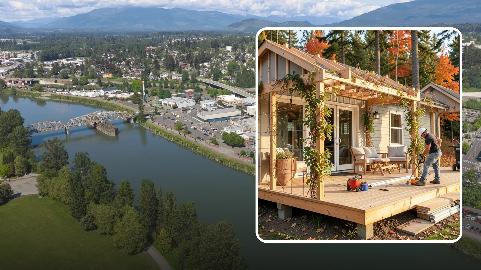 Trellis Construction in Mount Vernon, Skagit County, WA - A sturdy custom trellis that supports climbing plants and adds architectural texture to your outdoor space.