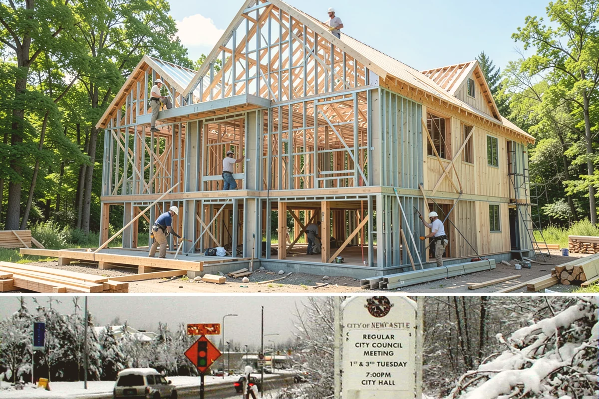 Trellis Construction in Newcastle, King County, WA - Early-season installation gives finishes time to set before spring planting takes hold.