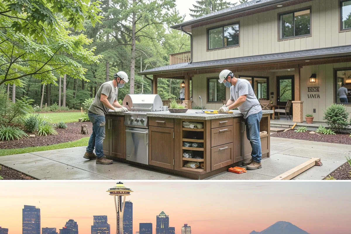 Trellis Construction in Seattle, King County, WA - Early-season installation gives finishes time to set before spring planting takes hold.