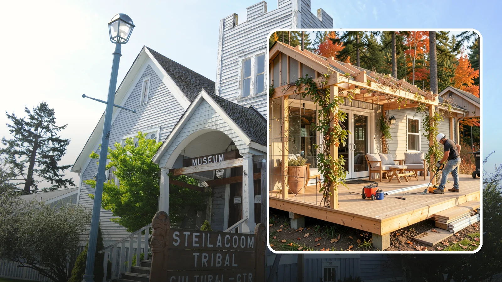 Trellis Construction in Steilacoom, Pierce County, WA - A sturdy custom trellis that supports climbing plants and adds architectural texture to your outdoor space.