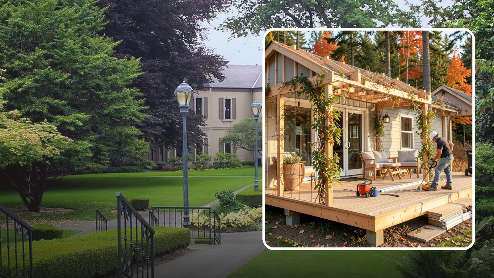 Trellis Construction in Woodinville, King County, WA - A sturdy custom trellis that supports climbing plants and adds architectural texture to your outdoor space.