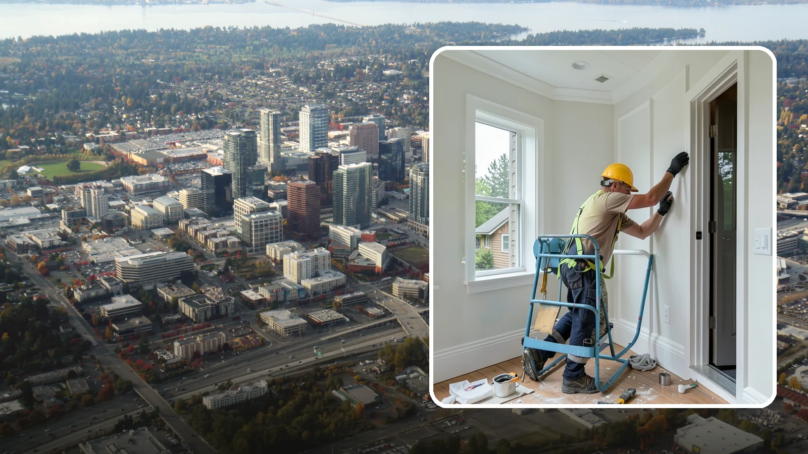 Trim Installation in Bellevue, King County, WA - Clean trim installation around doors, windows, floors, and ceilings that frames each room with a finished, intentional edge.
