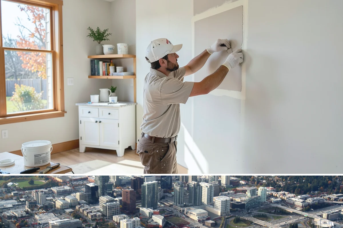 Trim Installation in Bellevue, King County, WA - Trim installation is an interior task that proceeds on schedule regardless of Western Washington rain, so it fits well into...
