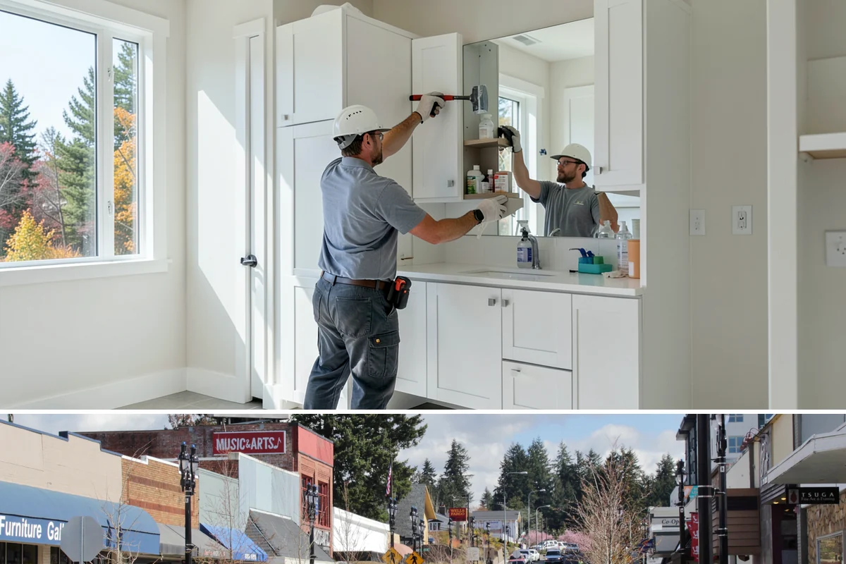 Trim Installation in Bothell, King County, WA - Trim installation is an interior task that proceeds on schedule regardless of Western Washington rain, so it fits well into...