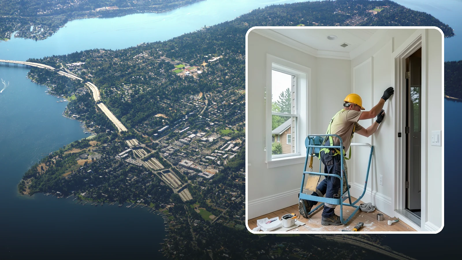 Trim Installation in Mercer Island, King County, WA - Clean trim installation around doors, windows, floors, and ceilings that frames each room with a finished, intentional edge.