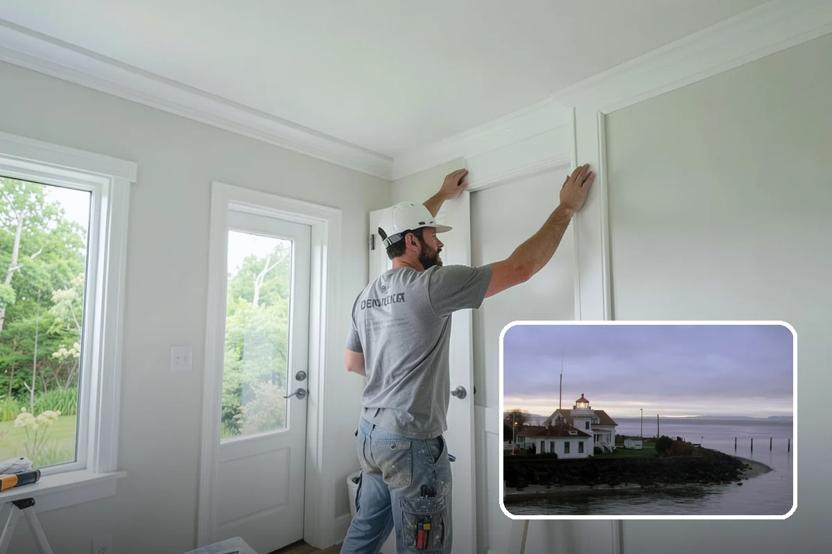 Trim Installation in Mukilteo, Snohomish County, WA - Consistent reveals and level lines across every opening