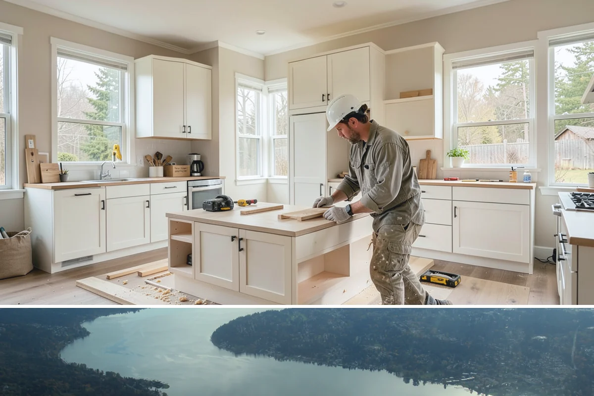 Trim Installation in Sammamish, King County, WA - Trim installation is an interior task that proceeds on schedule regardless of Western Washington rain, so it fits well into...