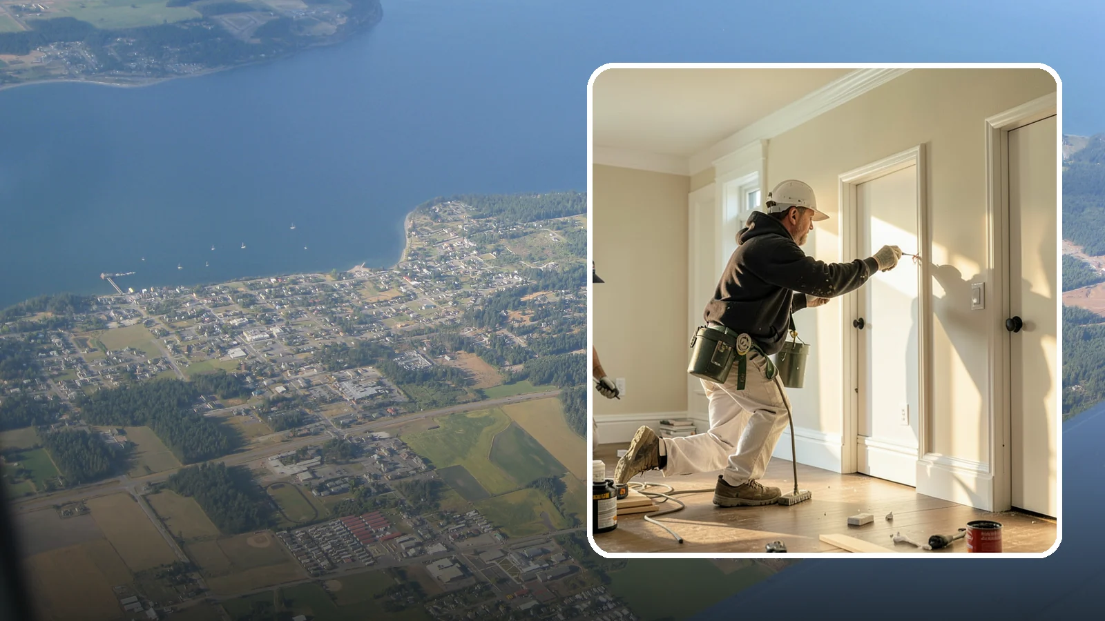 Trim Painting in Coupeville, Island County, WA - Trim painting sharpens the baseboards, casings, crown, and doors that frame every room.