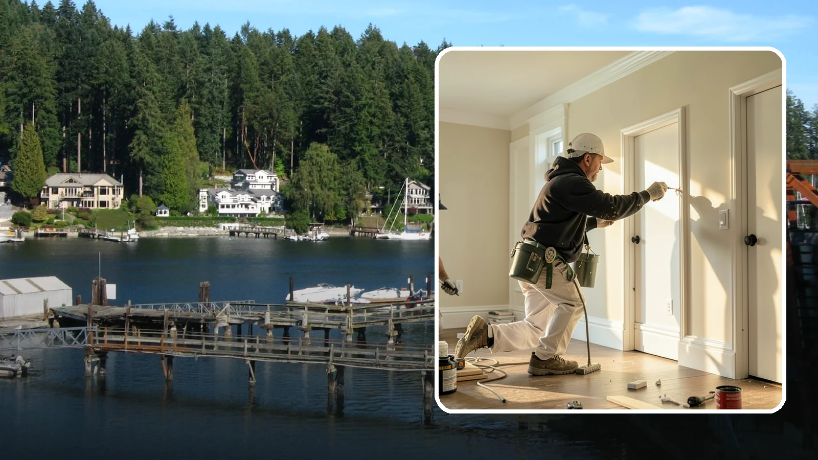 Trim Painting in Gig Harbor, Pierce County, WA - Trim painting sharpens the baseboards, casings, crown, and doors that frame every room.