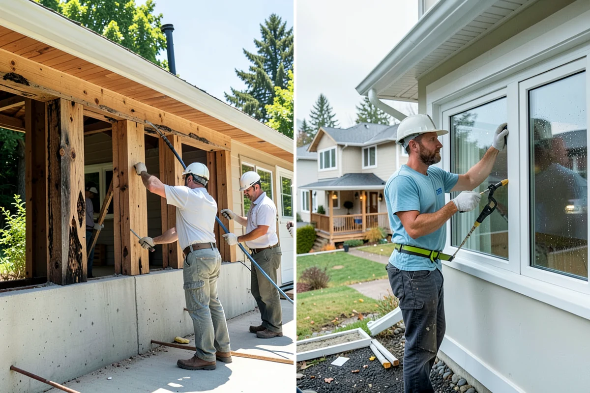 Trim Painting in Kenmore, King County, WA - Fill nail holes, caulk gaps, and sand existing finishes