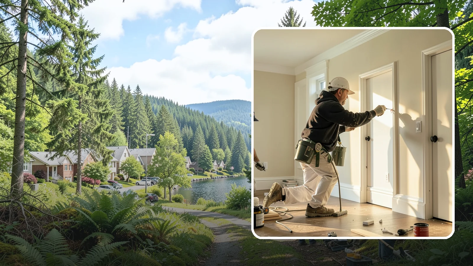 Trim Painting in Lake Forest Park, King County, WA - Trim painting sharpens the baseboards, casings, crown, and doors that frame every room.