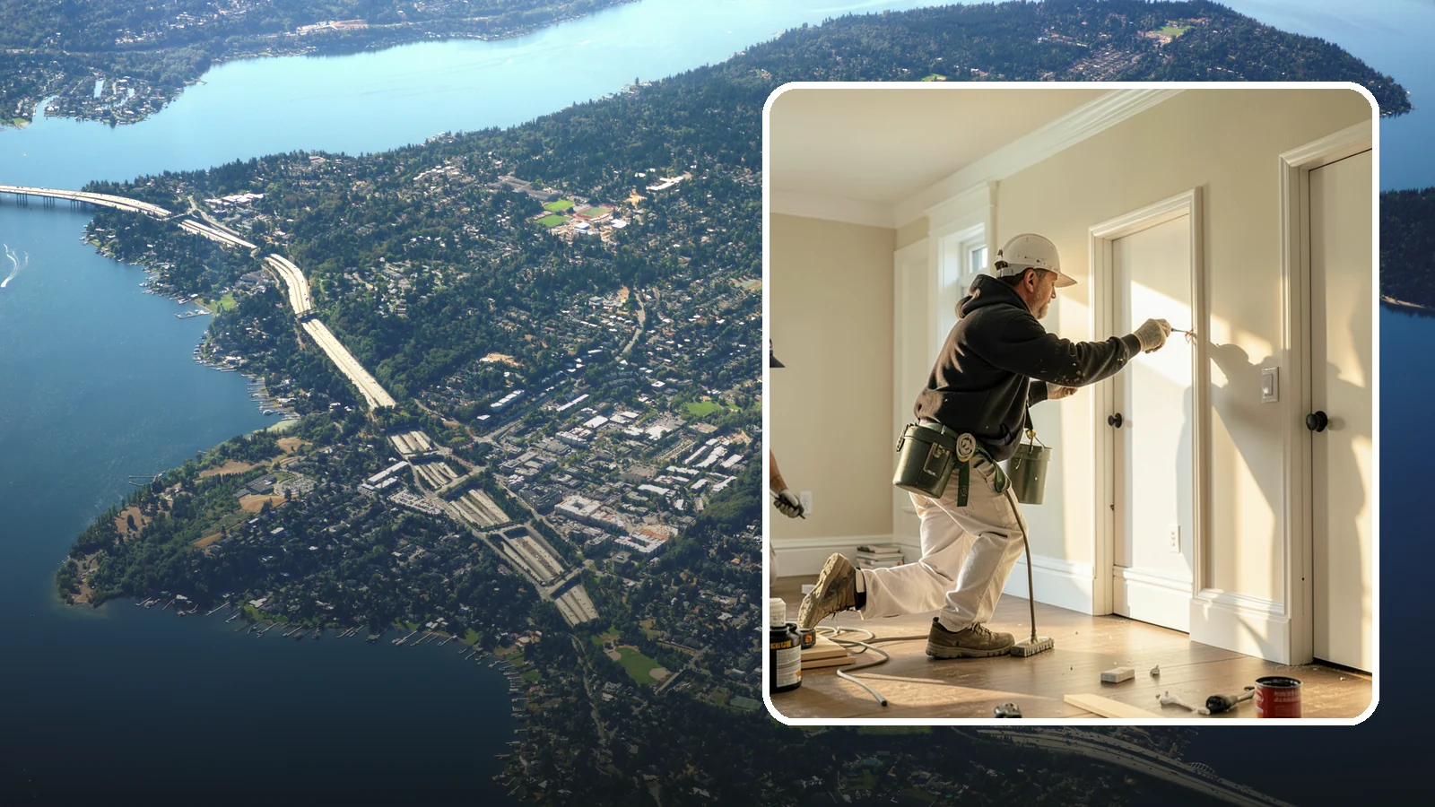 Trim Painting in Mercer Island, King County, WA - Trim painting sharpens the baseboards, casings, crown, and doors that frame every room.
