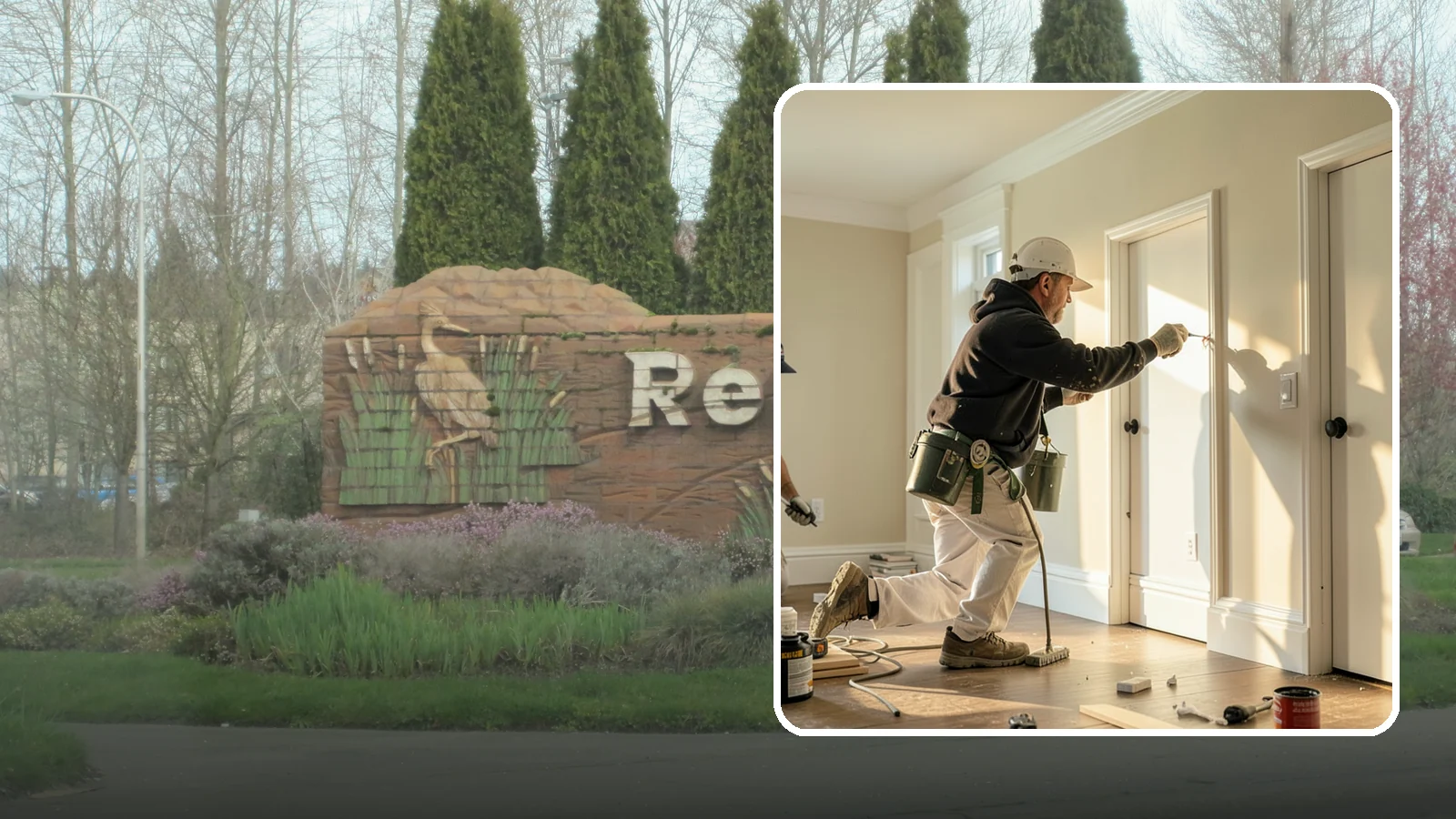 Trim Painting in Renton, King County, WA - Trim painting sharpens the baseboards, casings, crown, and doors that frame every room.
