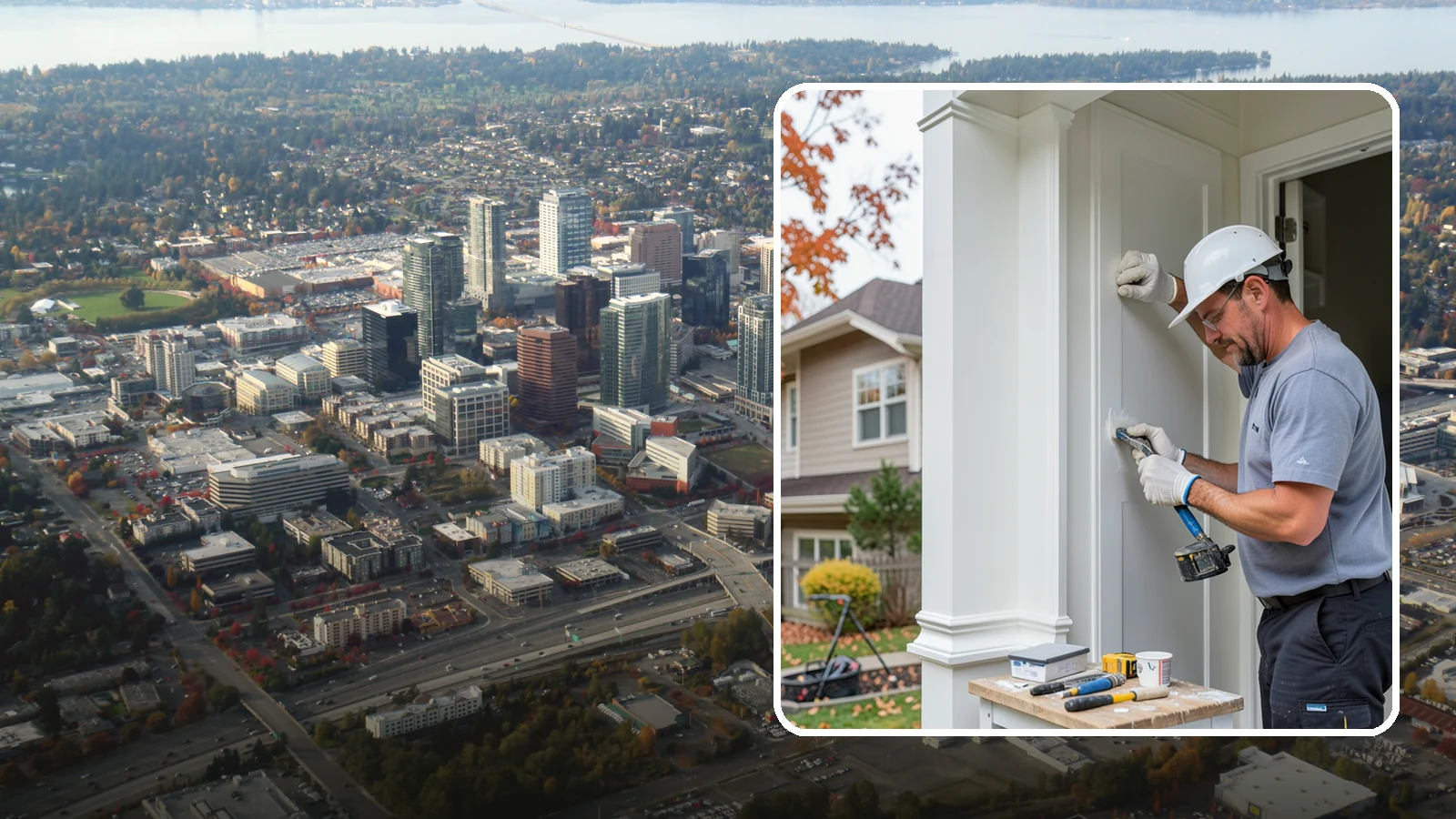 Trim Repair in Bellevue, King County, WA - Trim repair that restores damaged interior and exterior molding to a clean, finished look.