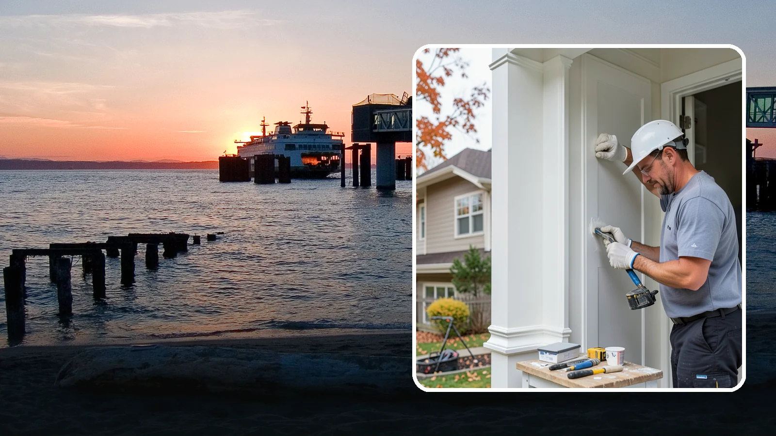 Trim Repair in Edmonds, Snohomish County, WA - Trim repair that restores damaged interior and exterior molding to a clean, finished look.