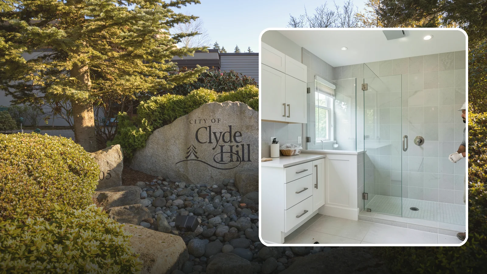 Tub-to-Shower Conversion in Clyde Hill, King County, WA - A tub-to-shower conversion replaces a seldom-used bathtub with a practical, easy-access shower.