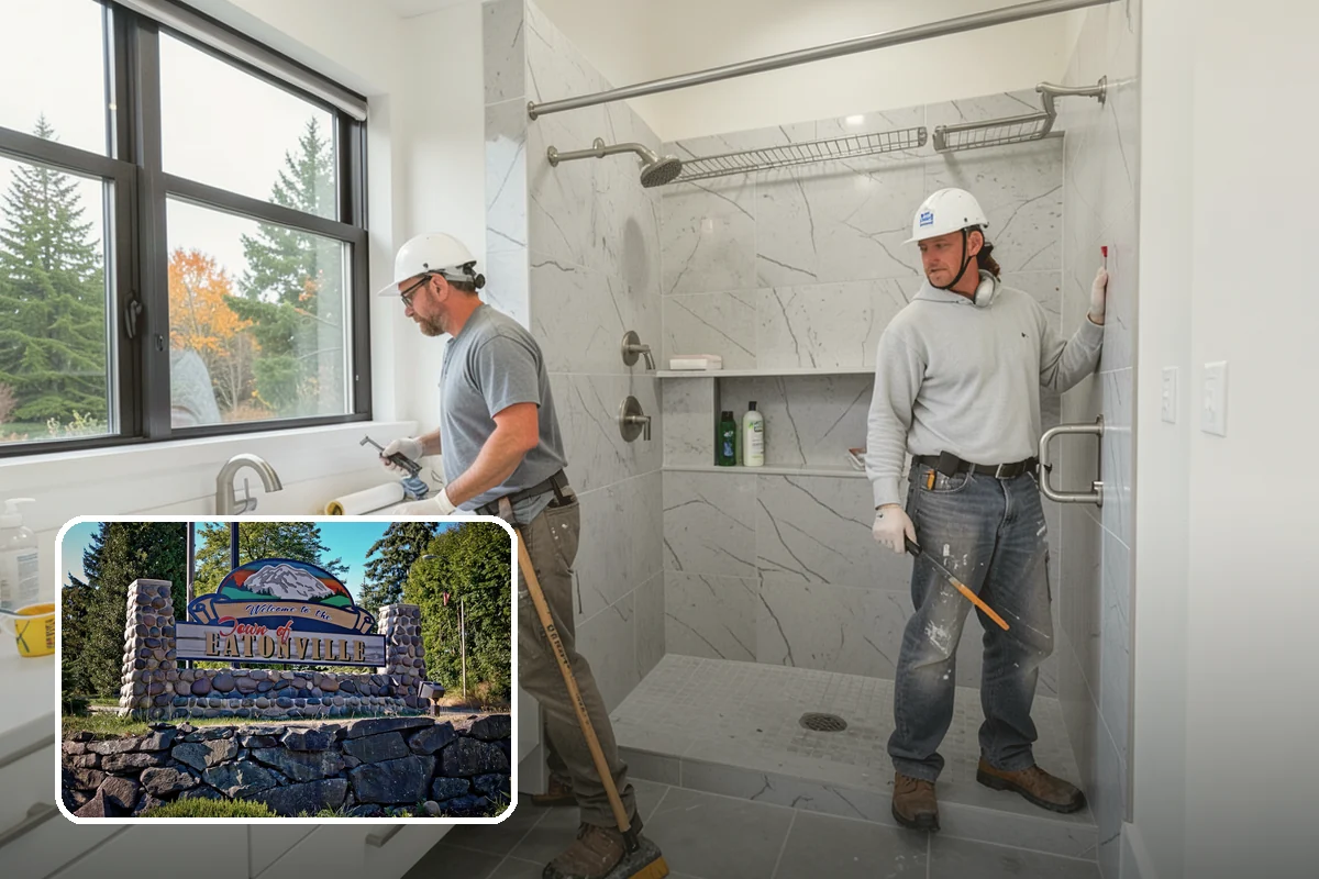 Tub-to-Shower Conversion in Eatonville, Pierce County, WA - Reclaims an underused tub for a usable shower