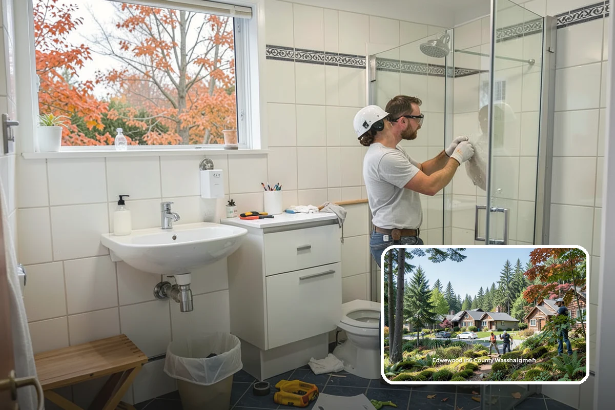 Tub-to-Shower Conversion in Edgewood, Pierce County, WA - Reclaims an underused tub for a usable shower